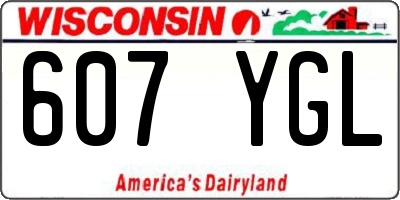 WI license plate 607YGL