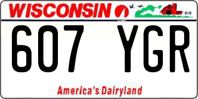WI license plate 607YGR