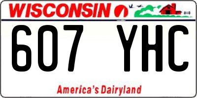 WI license plate 607YHC