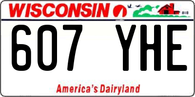 WI license plate 607YHE