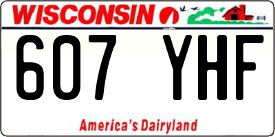 WI license plate 607YHF