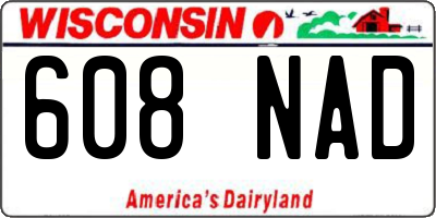 WI license plate 608NAD