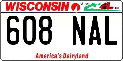 WI license plate 608NAL