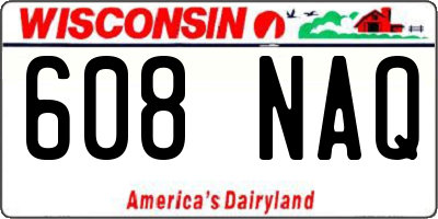 WI license plate 608NAQ