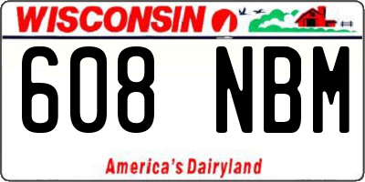 WI license plate 608NBM