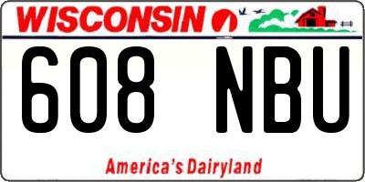 WI license plate 608NBU
