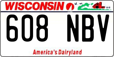 WI license plate 608NBV
