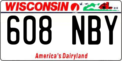 WI license plate 608NBY