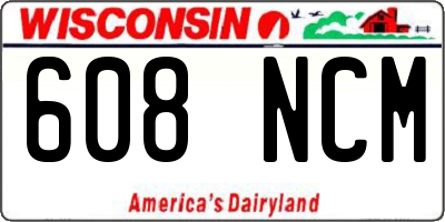 WI license plate 608NCM