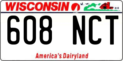 WI license plate 608NCT