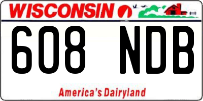 WI license plate 608NDB