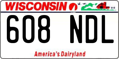 WI license plate 608NDL