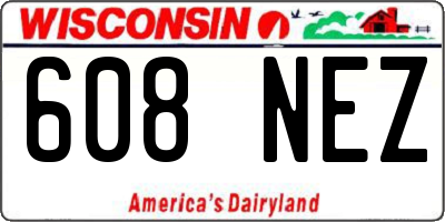 WI license plate 608NEZ