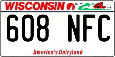 WI license plate 608NFC