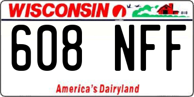 WI license plate 608NFF