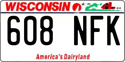 WI license plate 608NFK