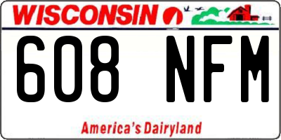 WI license plate 608NFM