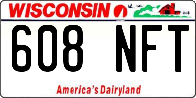 WI license plate 608NFT