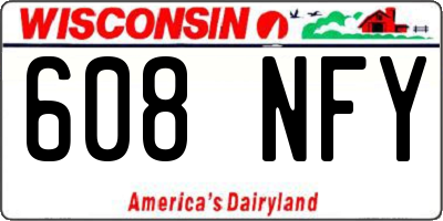 WI license plate 608NFY