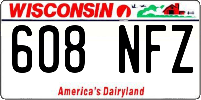 WI license plate 608NFZ