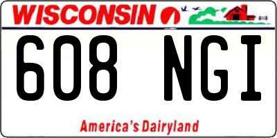 WI license plate 608NGI