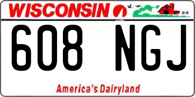 WI license plate 608NGJ