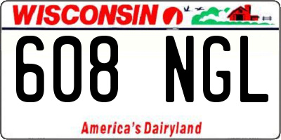 WI license plate 608NGL
