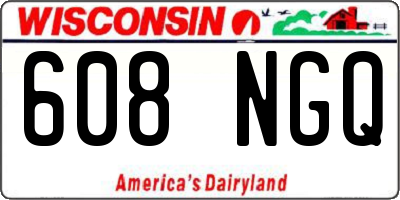 WI license plate 608NGQ