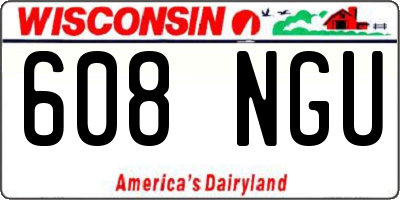 WI license plate 608NGU