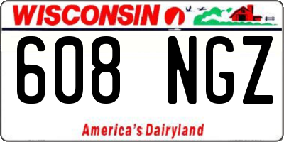 WI license plate 608NGZ