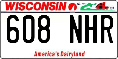 WI license plate 608NHR