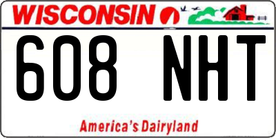WI license plate 608NHT