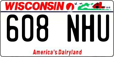 WI license plate 608NHU