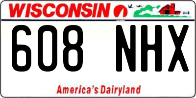 WI license plate 608NHX