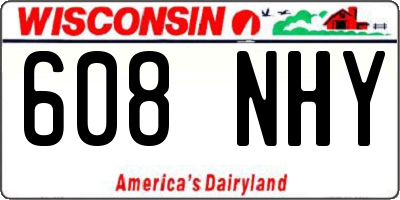 WI license plate 608NHY