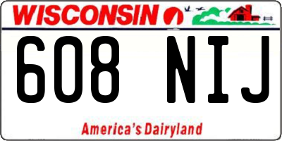 WI license plate 608NIJ