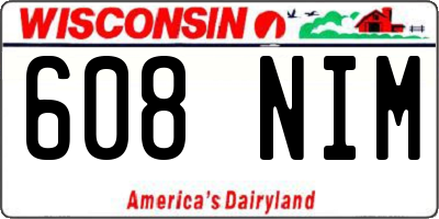 WI license plate 608NIM