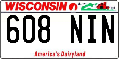 WI license plate 608NIN