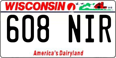 WI license plate 608NIR