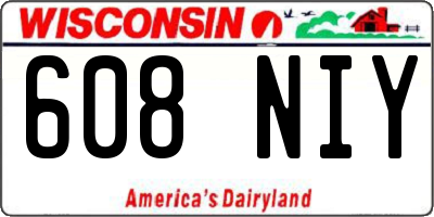WI license plate 608NIY