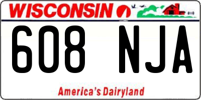 WI license plate 608NJA