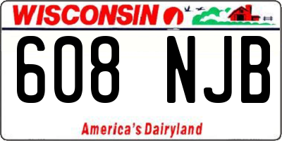 WI license plate 608NJB