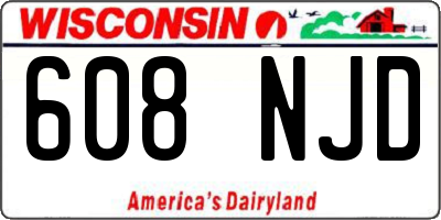 WI license plate 608NJD