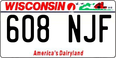 WI license plate 608NJF