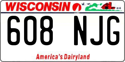 WI license plate 608NJG