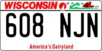WI license plate 608NJN