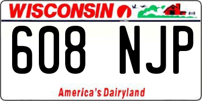 WI license plate 608NJP