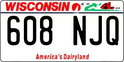 WI license plate 608NJQ
