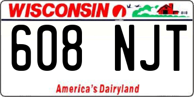 WI license plate 608NJT