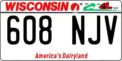 WI license plate 608NJV
